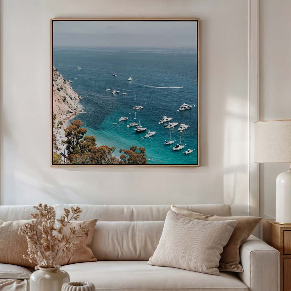 Coastal adventure: 4th of July boats at Catalina Island wall decor.