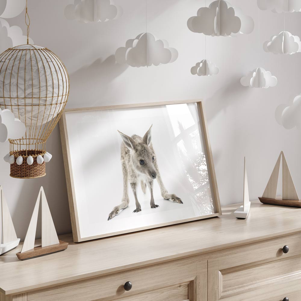 Polly Baby Kangaroo Art Print