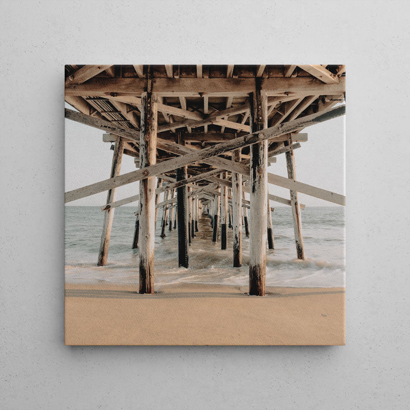 Under the Balboa Pier SQ Canvas Art