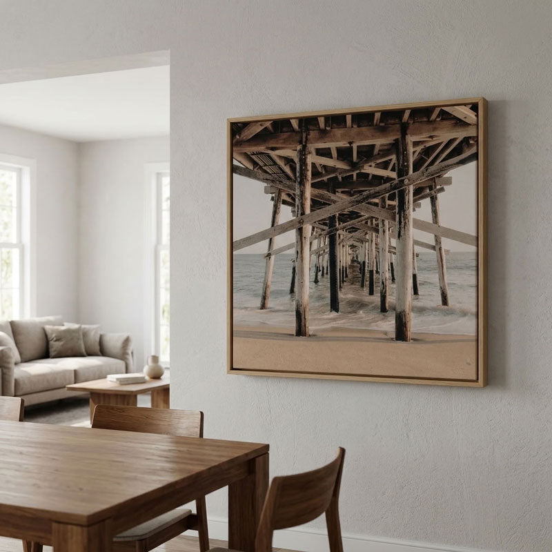 Under the Balboa Pier SQ Canvas Art