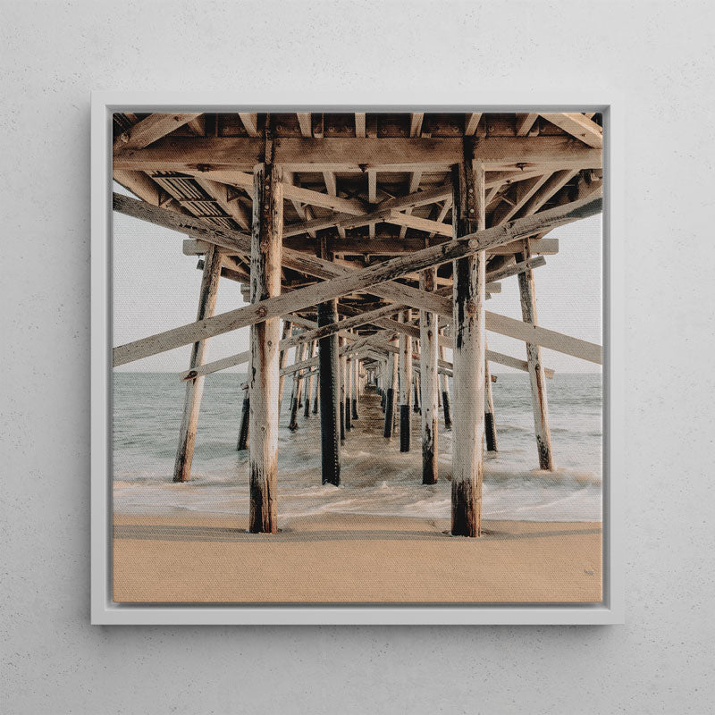 Under the Balboa Pier SQ Canvas Art