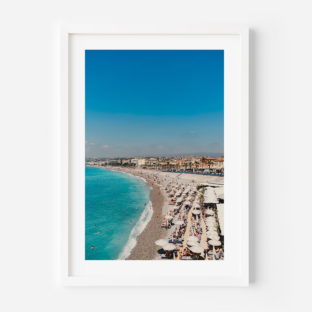 Experience the allure of NICE Coastline, CÔTE D'AZUR, FRANCE with this captivating canvas print - perfect for wall art enthusiasts