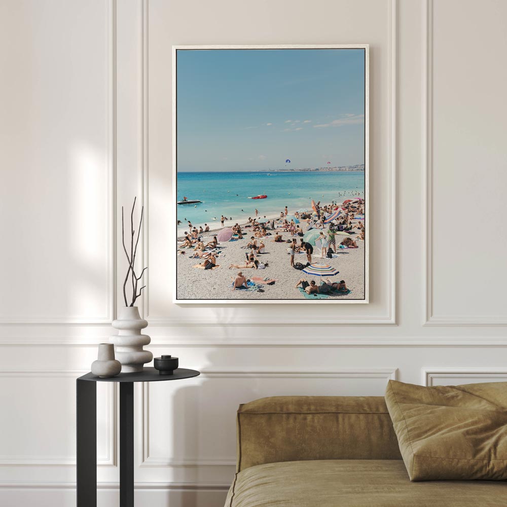 A captivating canvas print capturing the essence of En Vacances, NICE, CÔTE D'AZUR, FRANCE - ideal for modern art enthusiasts