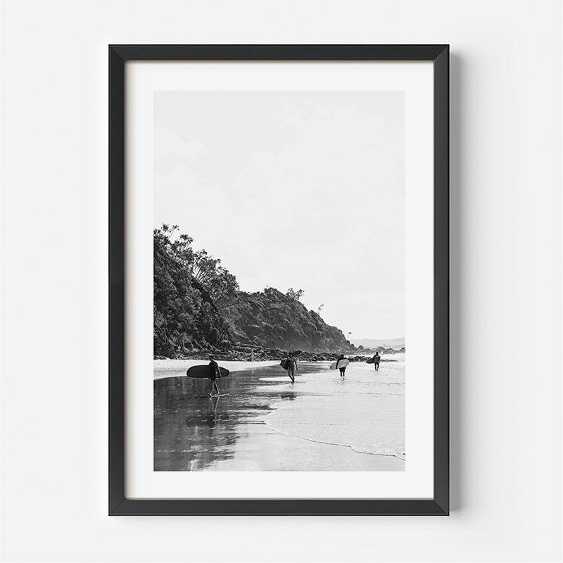 BW Wategos Surfers Art Print