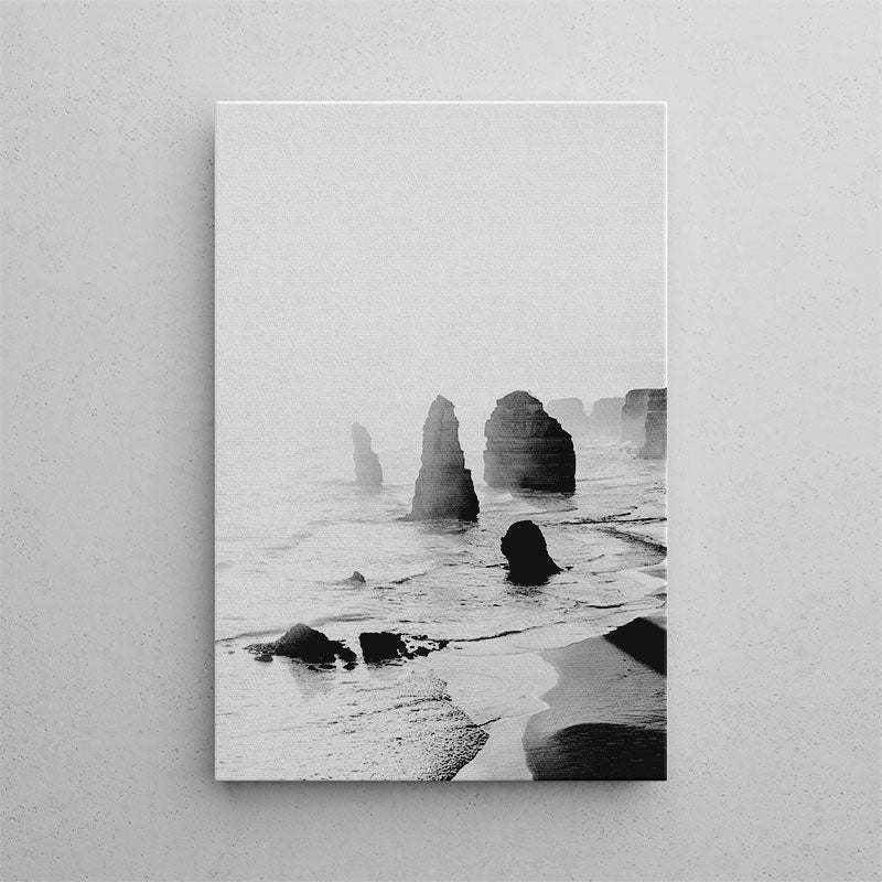 BW Twelve Apostles Canvas Art