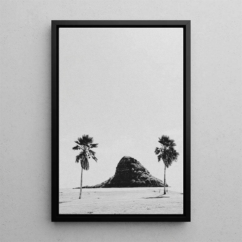 BW China Man's Hat Canvas Art