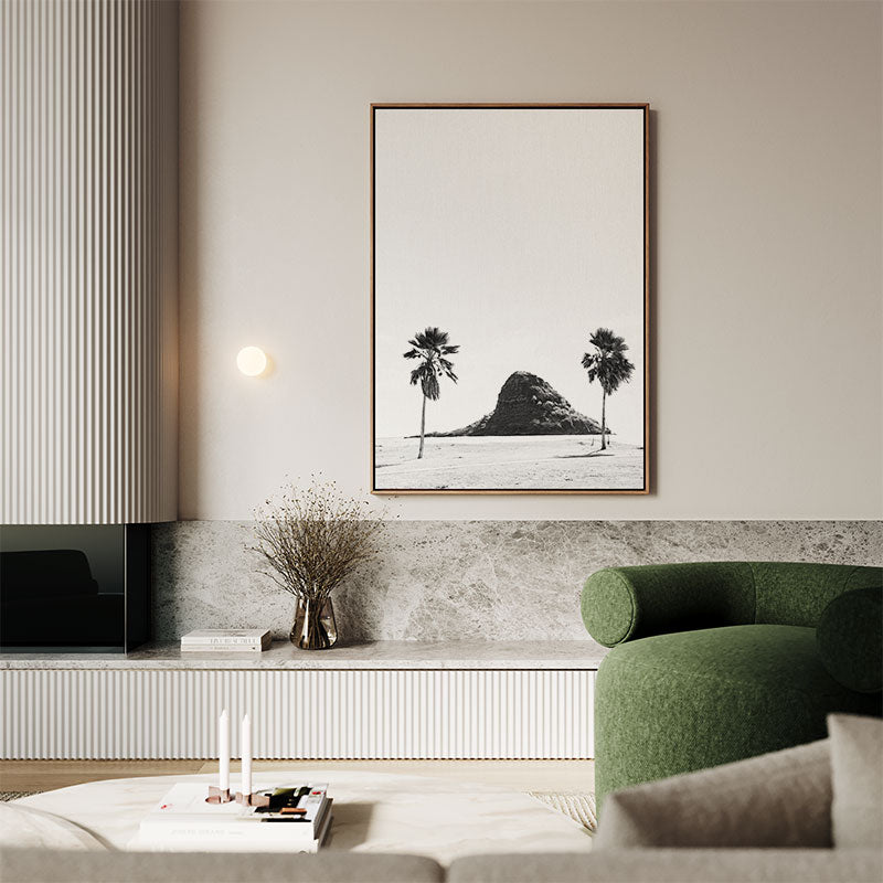 BW China Man's Hat Canvas Art