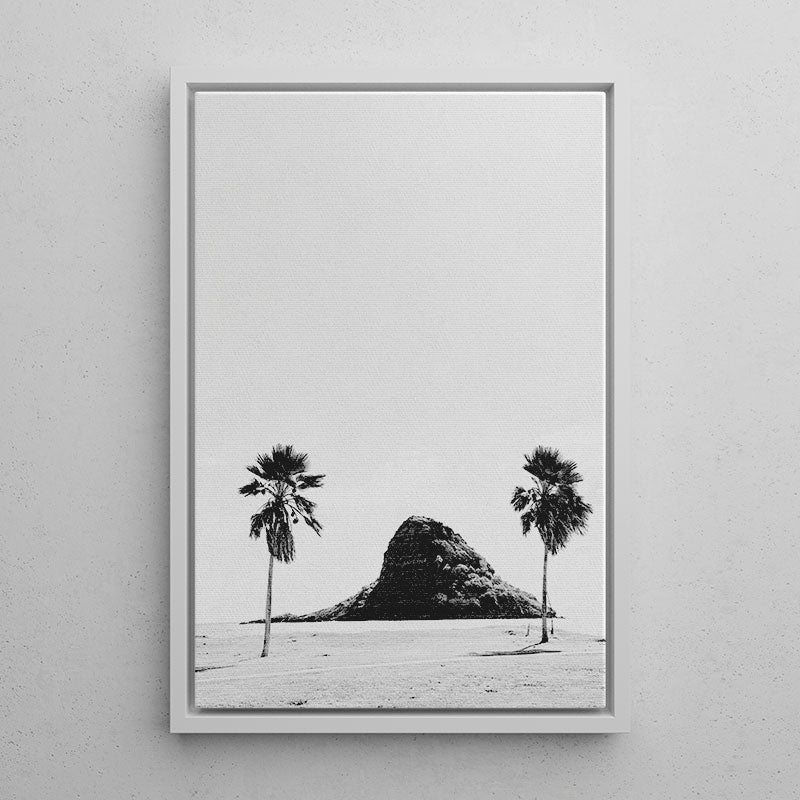 BW China Man's Hat Canvas Art