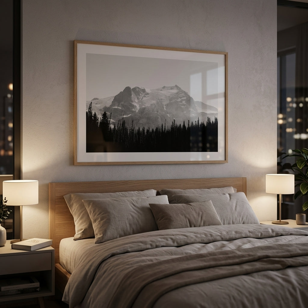 BW Glacier Art Print