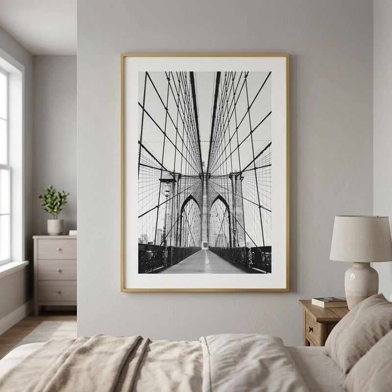 Brooklyn Bridge BW Art Print