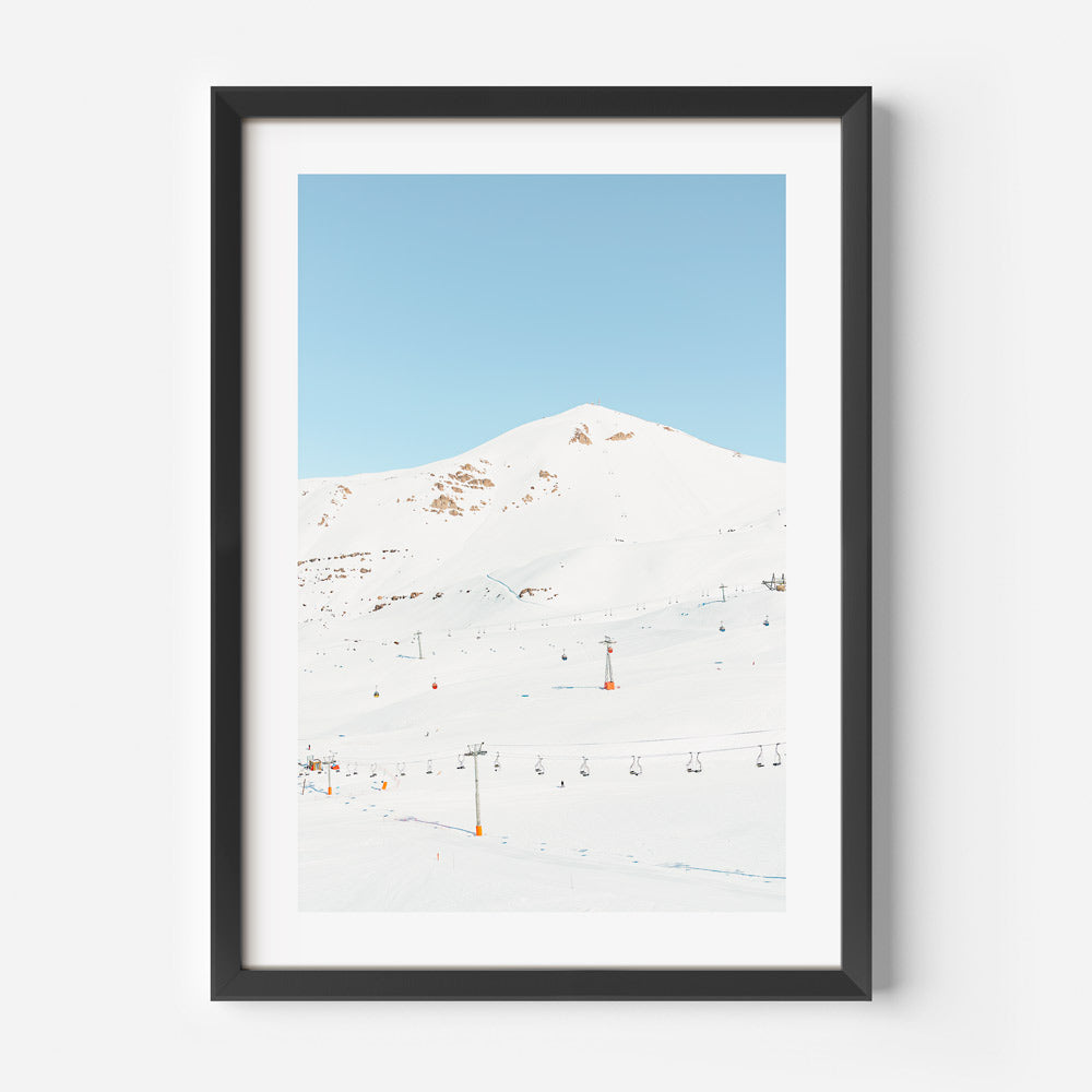 Late Season Landscape in Valle Nevado, Santiago, Chile - Perfect wall art for modern decor.