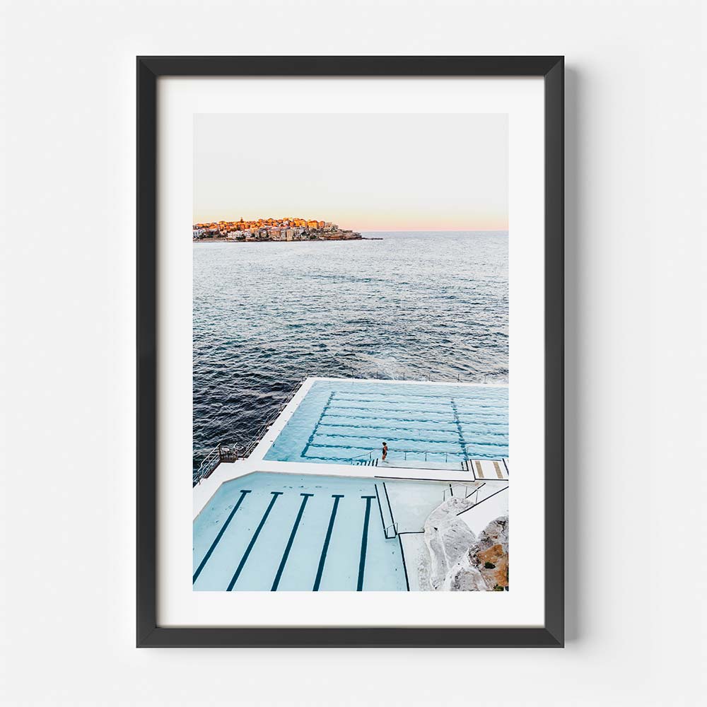 Beach art for wall that captures Bondi’s serene atmosphere and vibrant light in a coastal masterpiece.