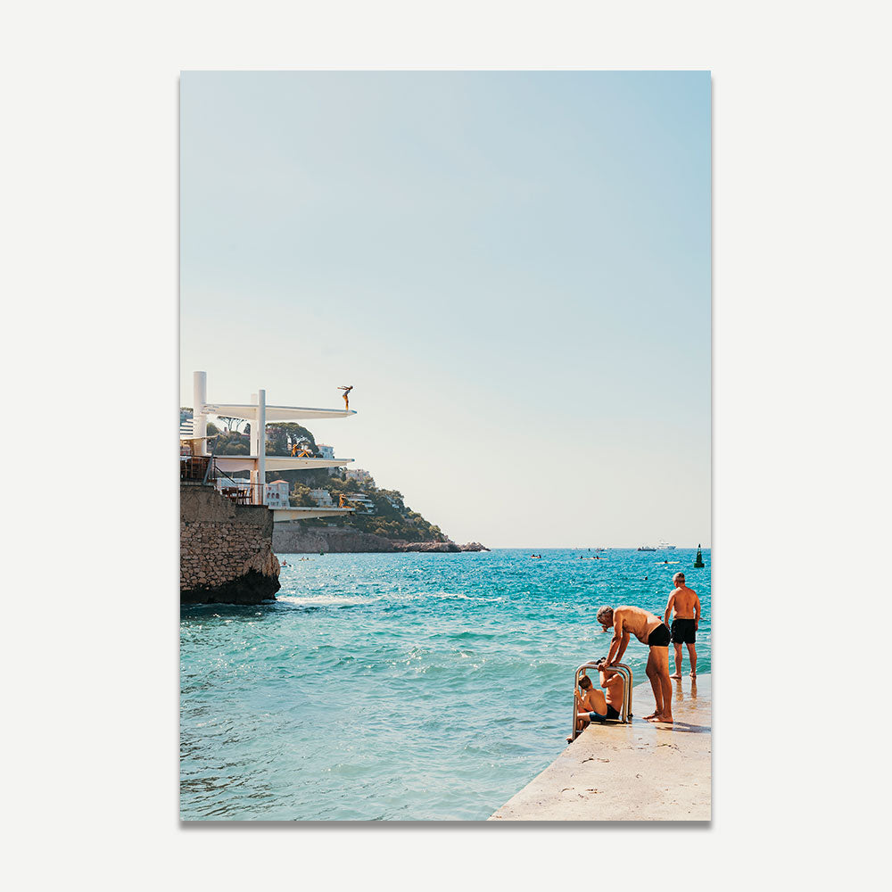 Wall art: Bring the energy of "Grand-père" in Nice, France, to your walls with this captivating art.