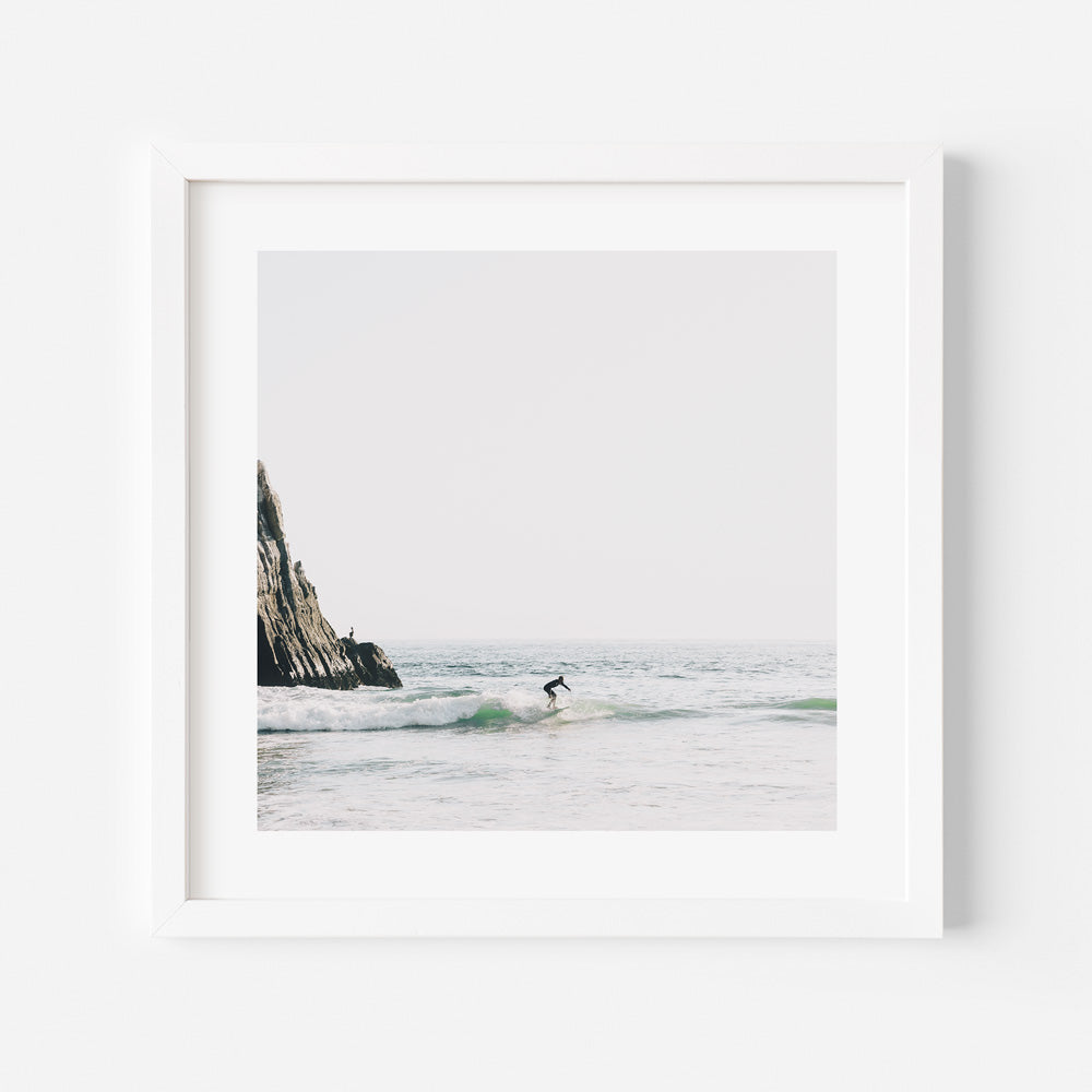 Crystal Cove Surfer Art Print