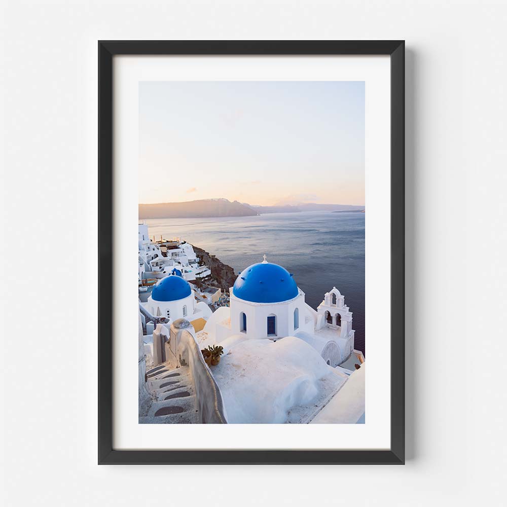 Oia Blue Domes Art Print