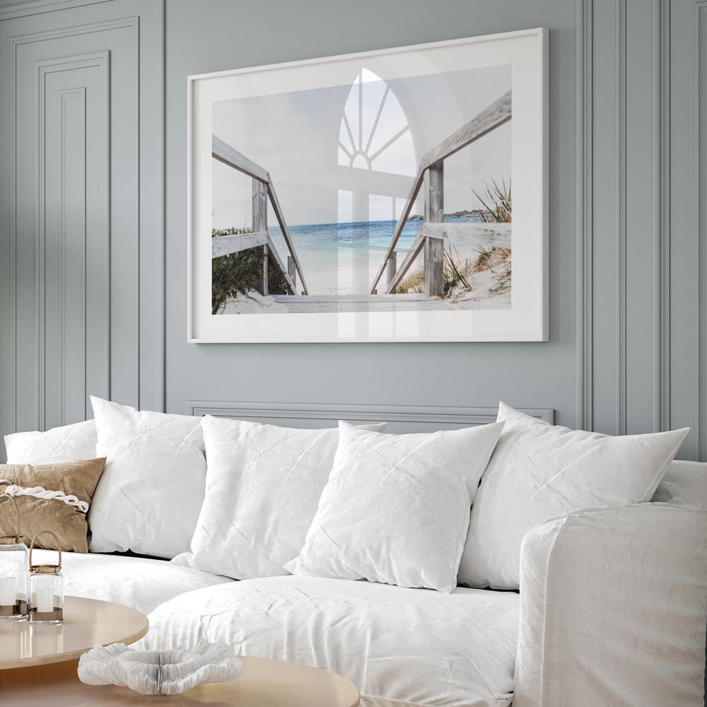 To the Blue Parakeet Bay Art Print