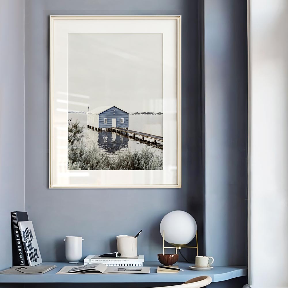 Crawley Edge Boatshed Art Print