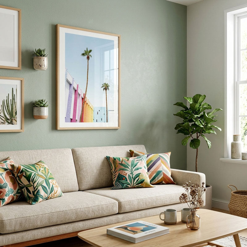 Saguaro Hotel Twin Palms Art Print