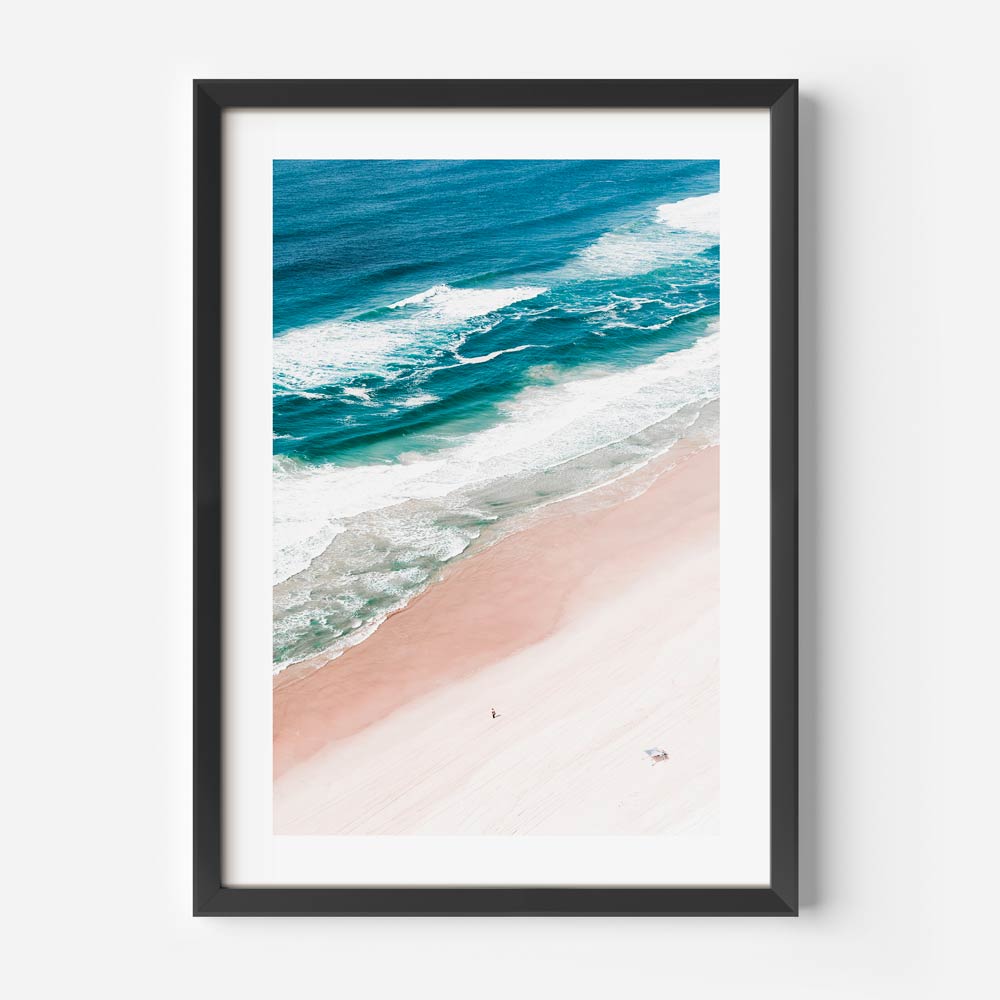 Fine art of rhythmic waves at Main Beach, Queensland.