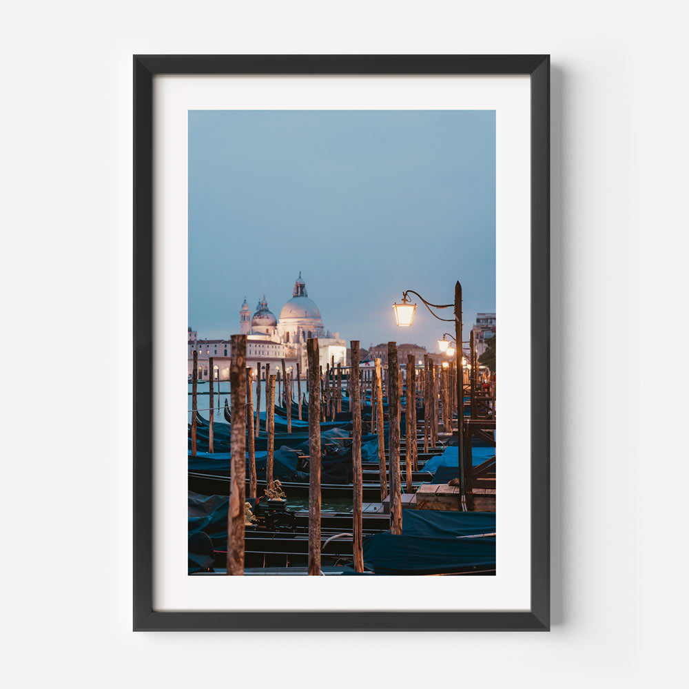 Discover the beauty of 'Fine del Giorno' in Venice, Italy with this original photography canvas print - Elevate your space with fine arts.