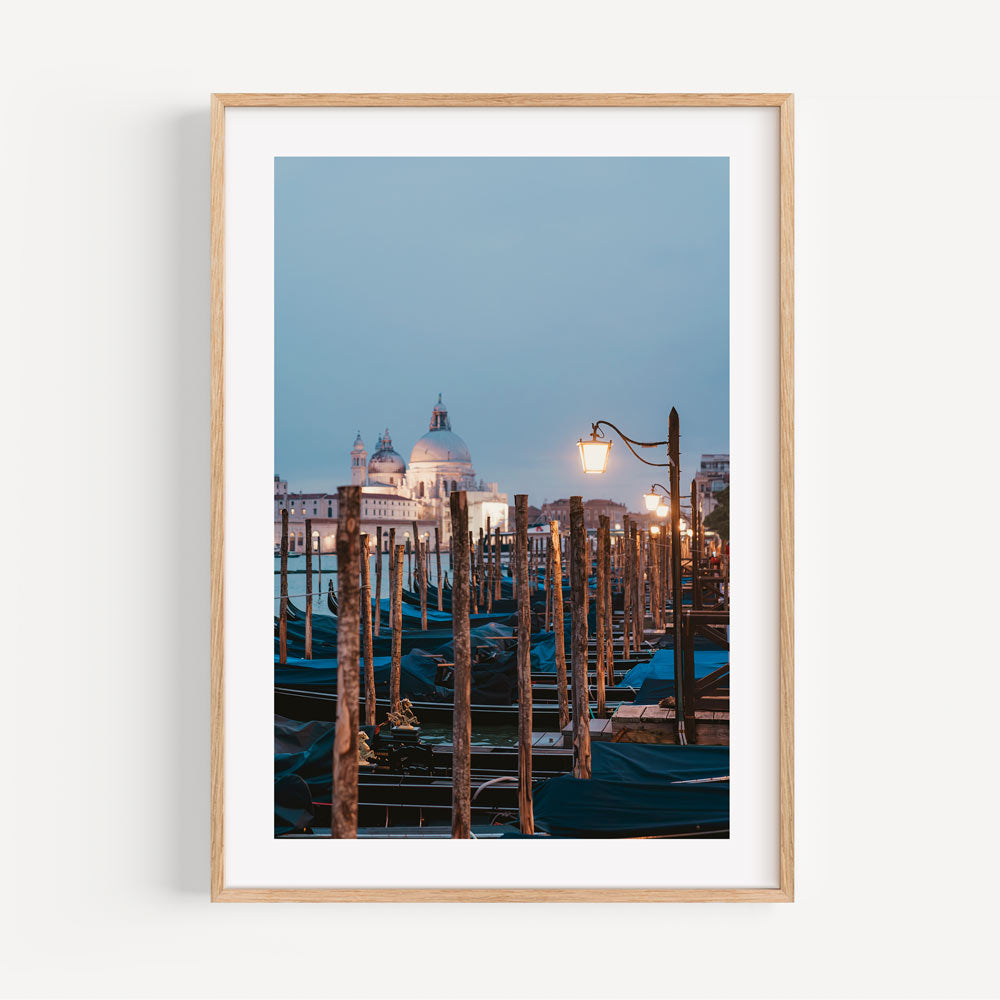Venetian charm showcased in this image of 'Fine del Giorno' - Enhance your walls with modern canvas prints and original photography.