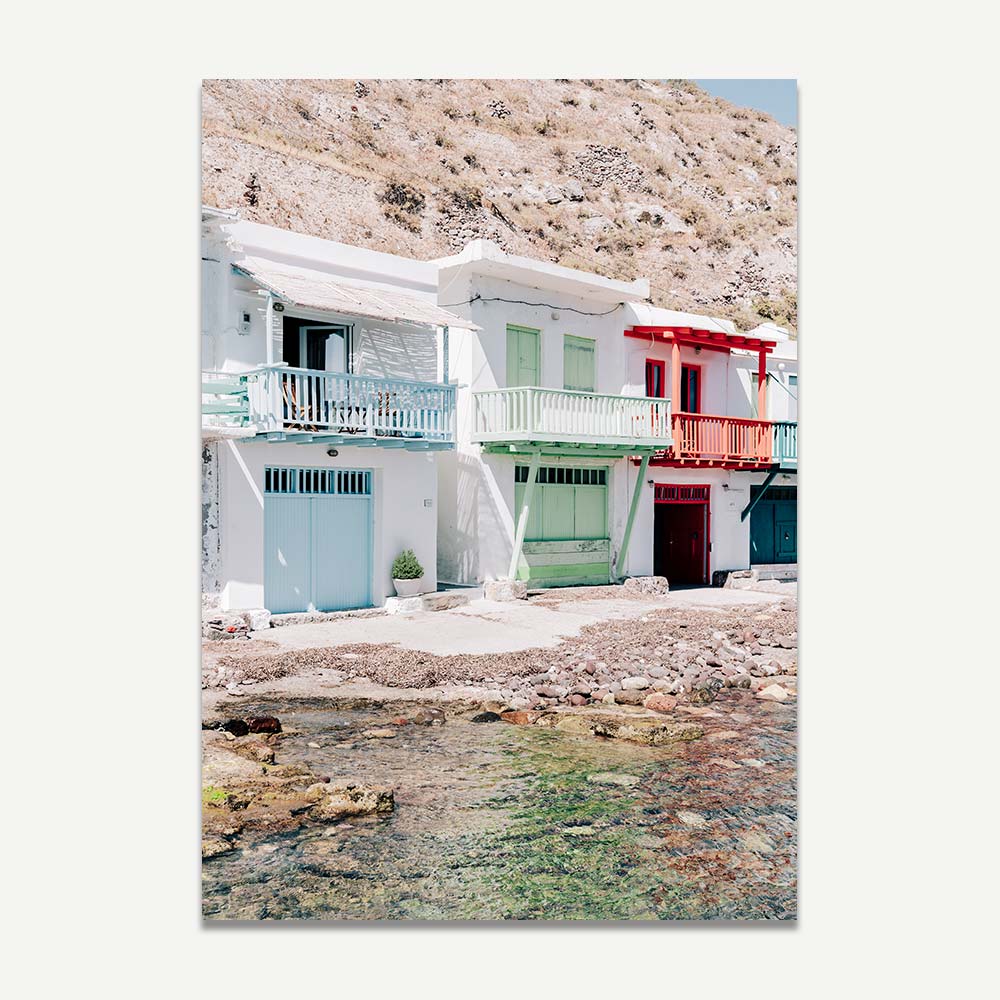 Buildings on the water in Greece
