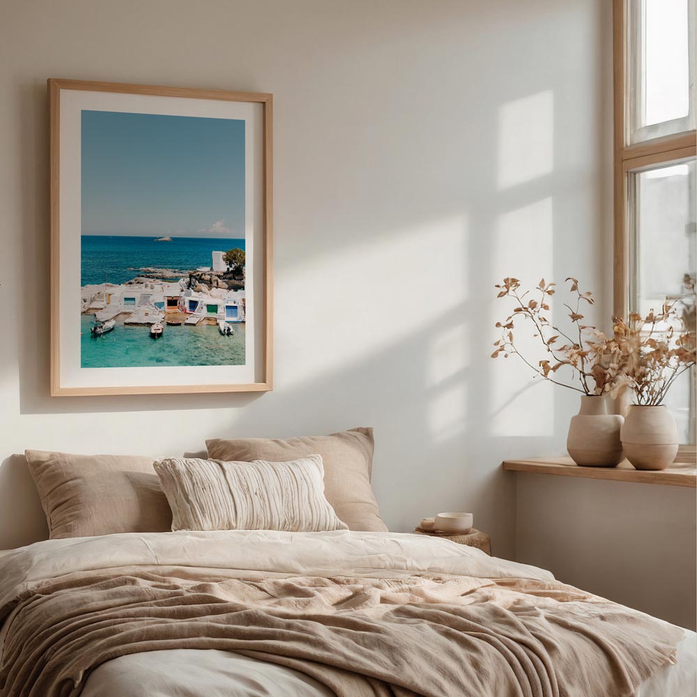 Mandrakia Fishing Village Art Print