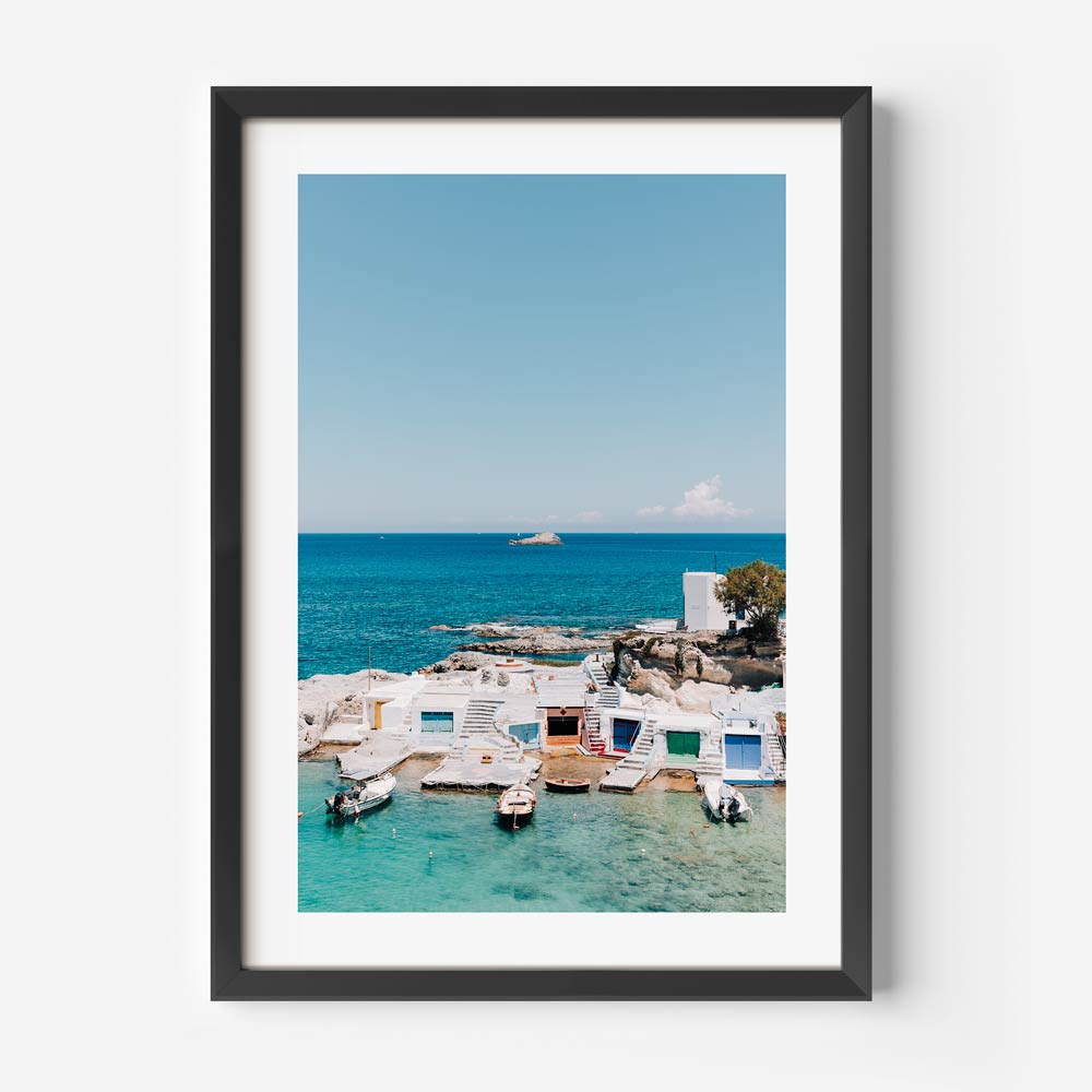 Mandrakia Fishing Village Art Print