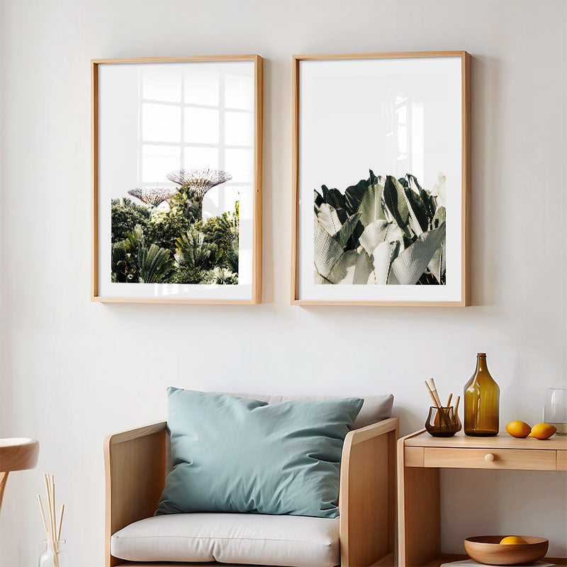Set of 2 Art Prints - Super Trees the Bay Singapore & Cuban Cigar SG