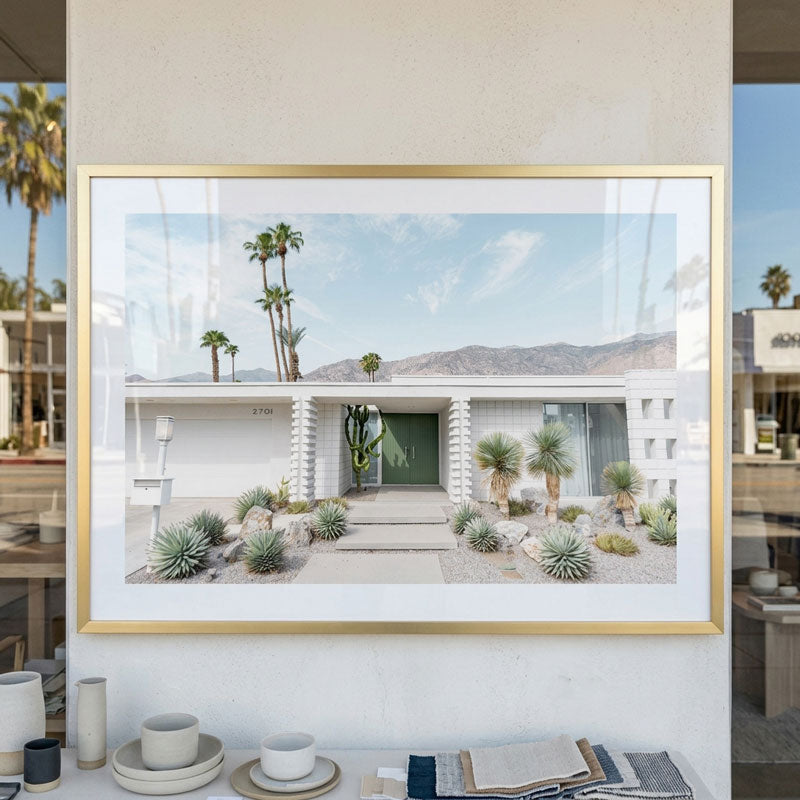 Stripe Green Door Palm Springs Art Print