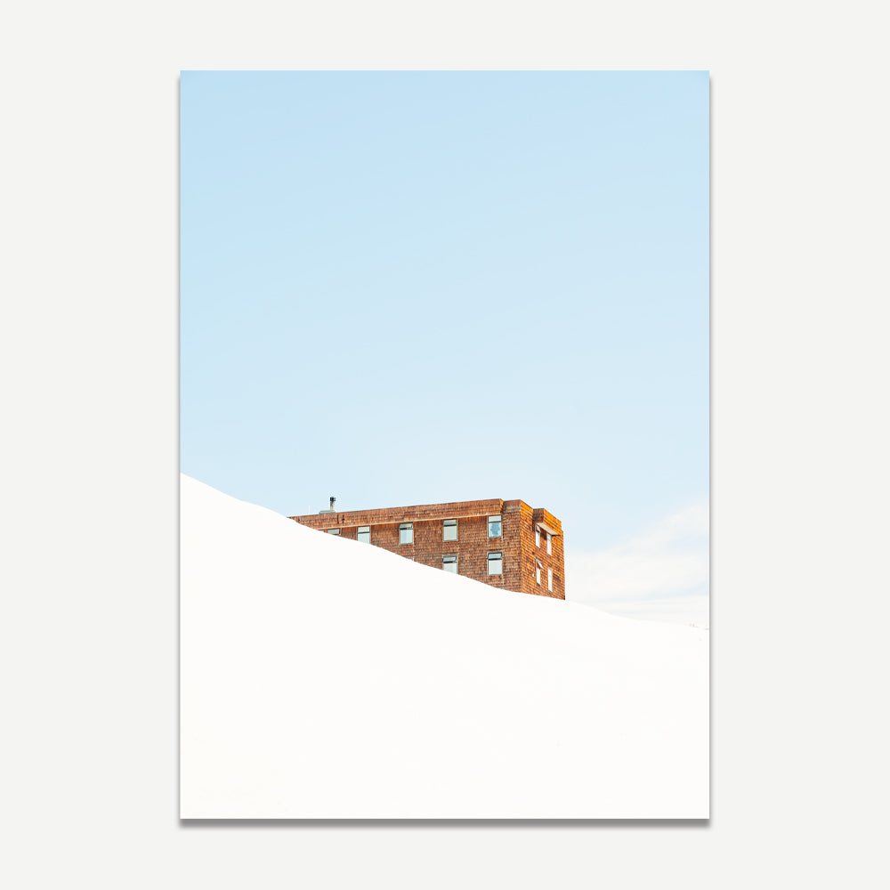Embrace the magic of winter with a glimpse of Valle Nevado, Santiago, Chile in your decor - a must-have for any art gallery.