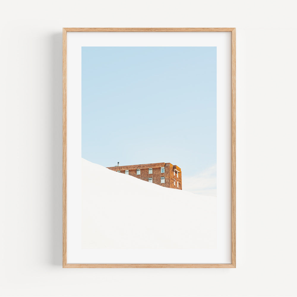 Explore the tranquil charm of Valle Nevado, Santiago, Chile with this captivating wall art - ideal for modern decor.