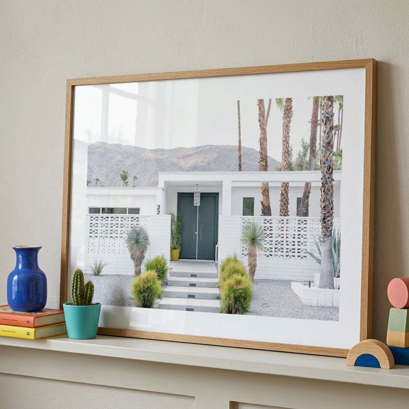 Teal Door Palm Springs Art Print