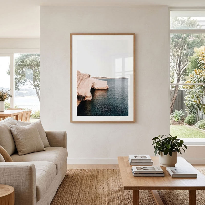 Milos Cliff Coastal Photography Art Print