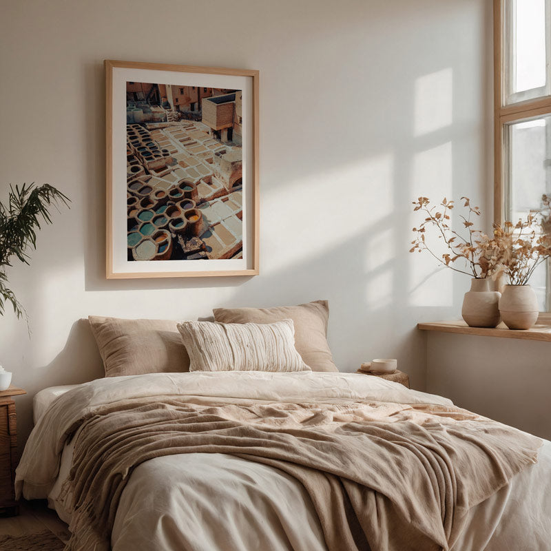 Coloured Wells in Fez Art Print