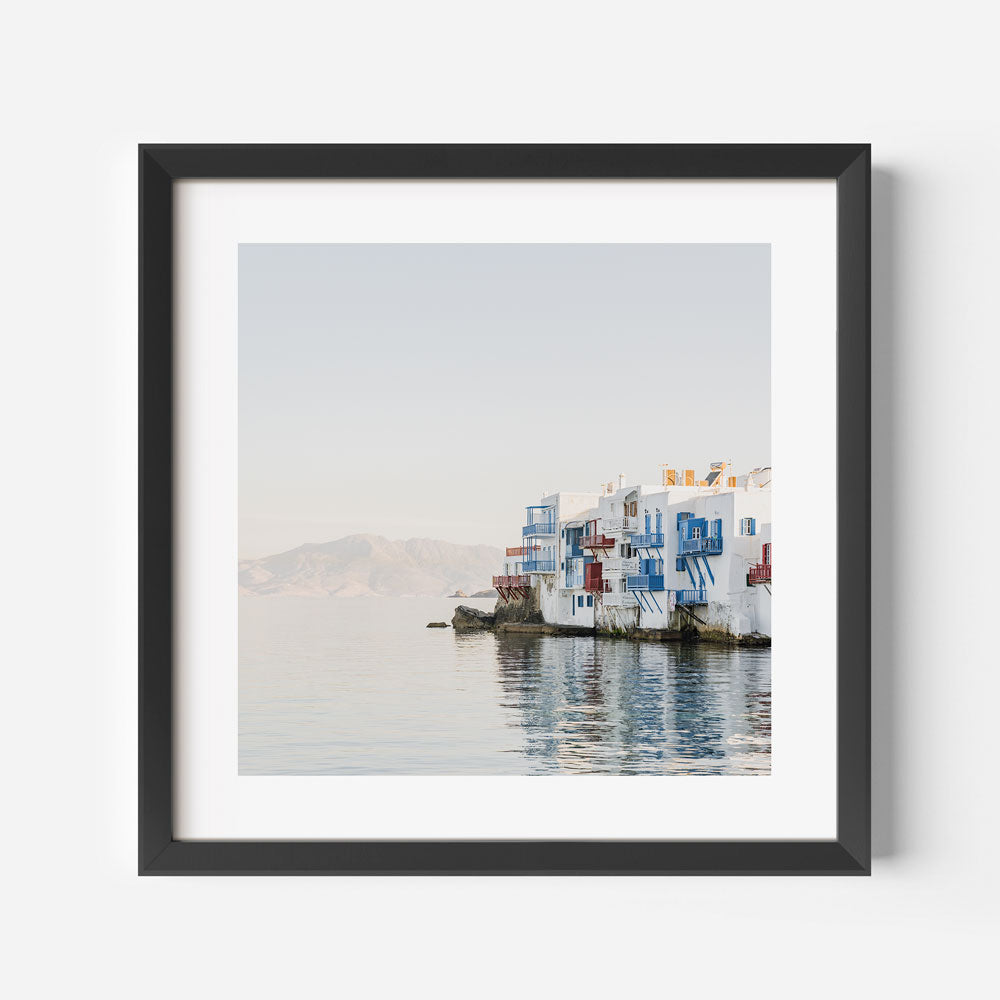 Old Town Mykonos SQ Art Print