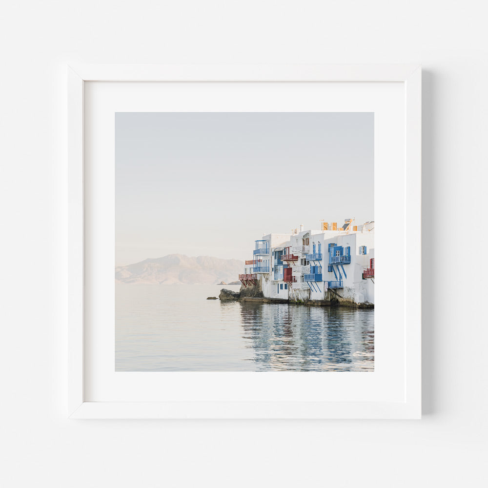 Old Town Mykonos SQ Art Print