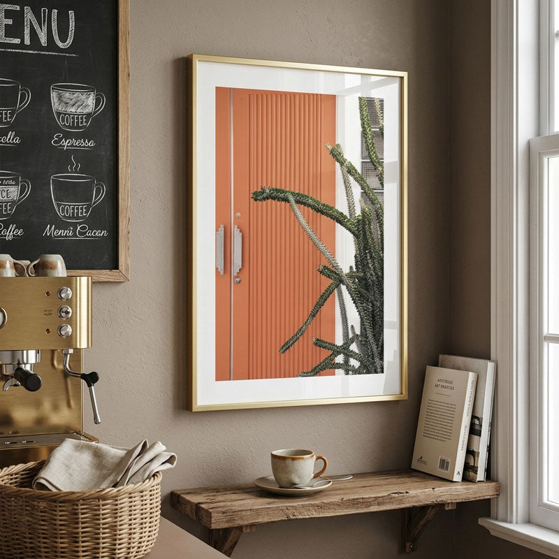 Orange Door Cactus Art Print