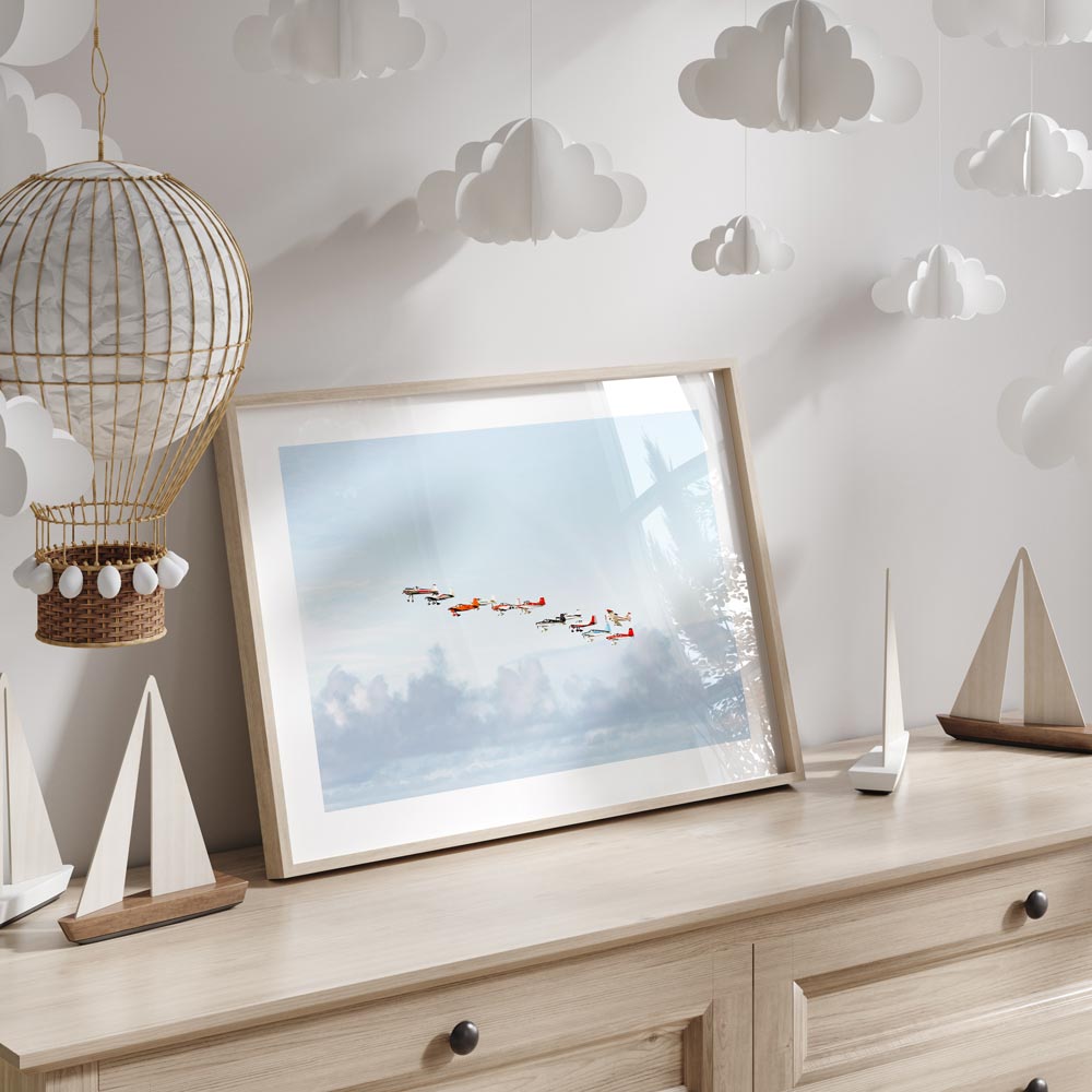 Stunning vintage plane photo, Pacific Airshow wall decor.