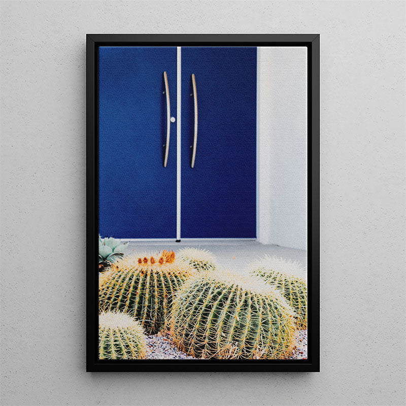 Blue Door Cactus Palm Springs Canvas Art