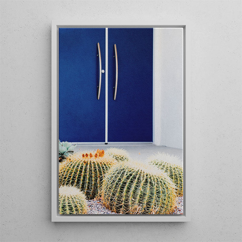 Blue Door Cactus Palm Springs Canvas Art
