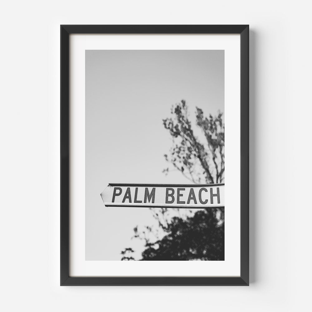 Explore the charm of Palm Beach with this captivating sign - Great for canvas prints and wall artwork.
