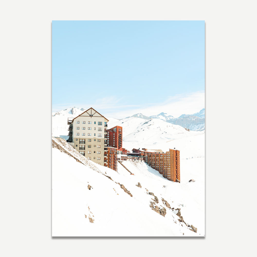 Valle Nevado Ski Resort Scene, Santiago, Chile - Fine art print for contemporary homes.