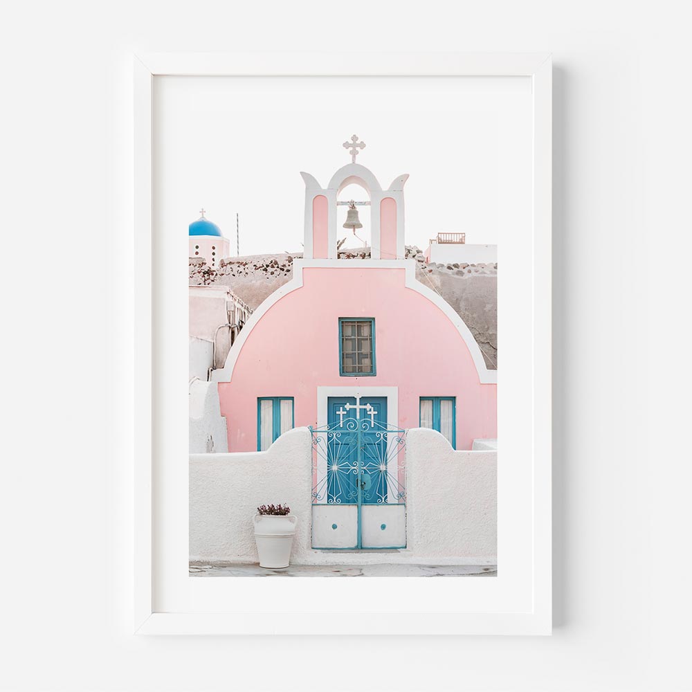 Holy Pink Santorini Art Print