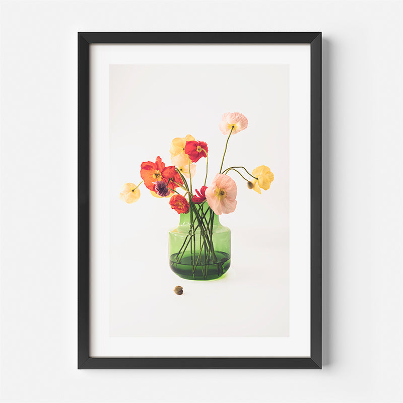 Poppies in A Green Vase Fine Art