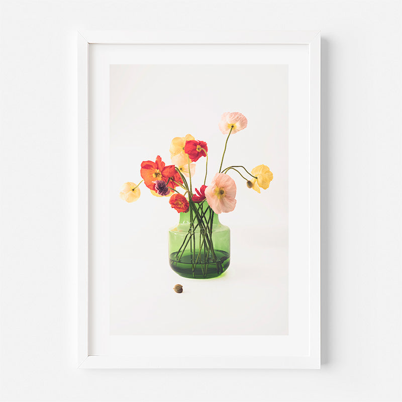 Poppies in A Green Vase Fine Art