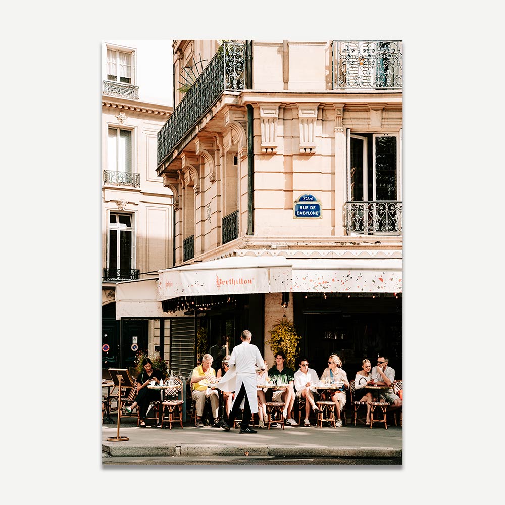 Iconic Eiffel Tower from Rue Saint-Dominique, offering a refined Parisian aesthetic perfect for any home.