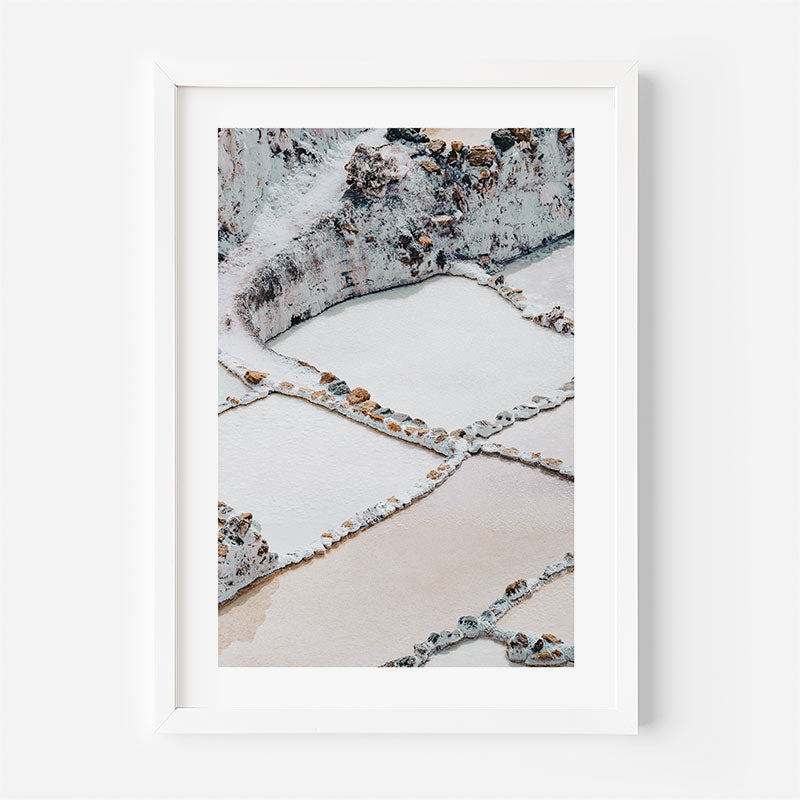 Framed photograph of a natural landscape with a white border