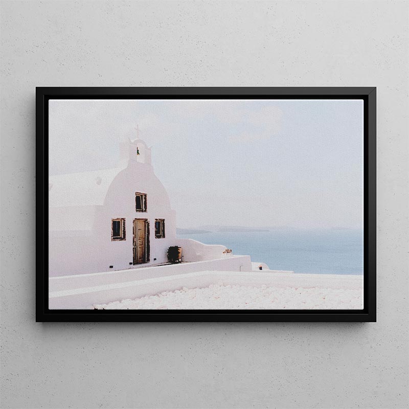 Divine Chapel Santorini Canvas Art