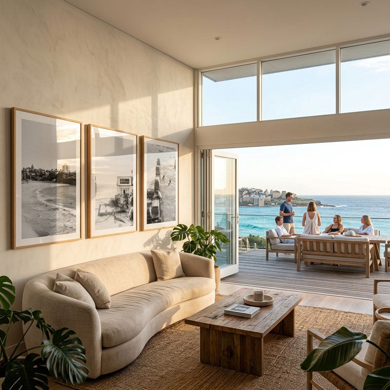 Set of 3 Art Prints - BW Coogee Beach, BW Coogee Club & BW Coogee Ocean Pool
